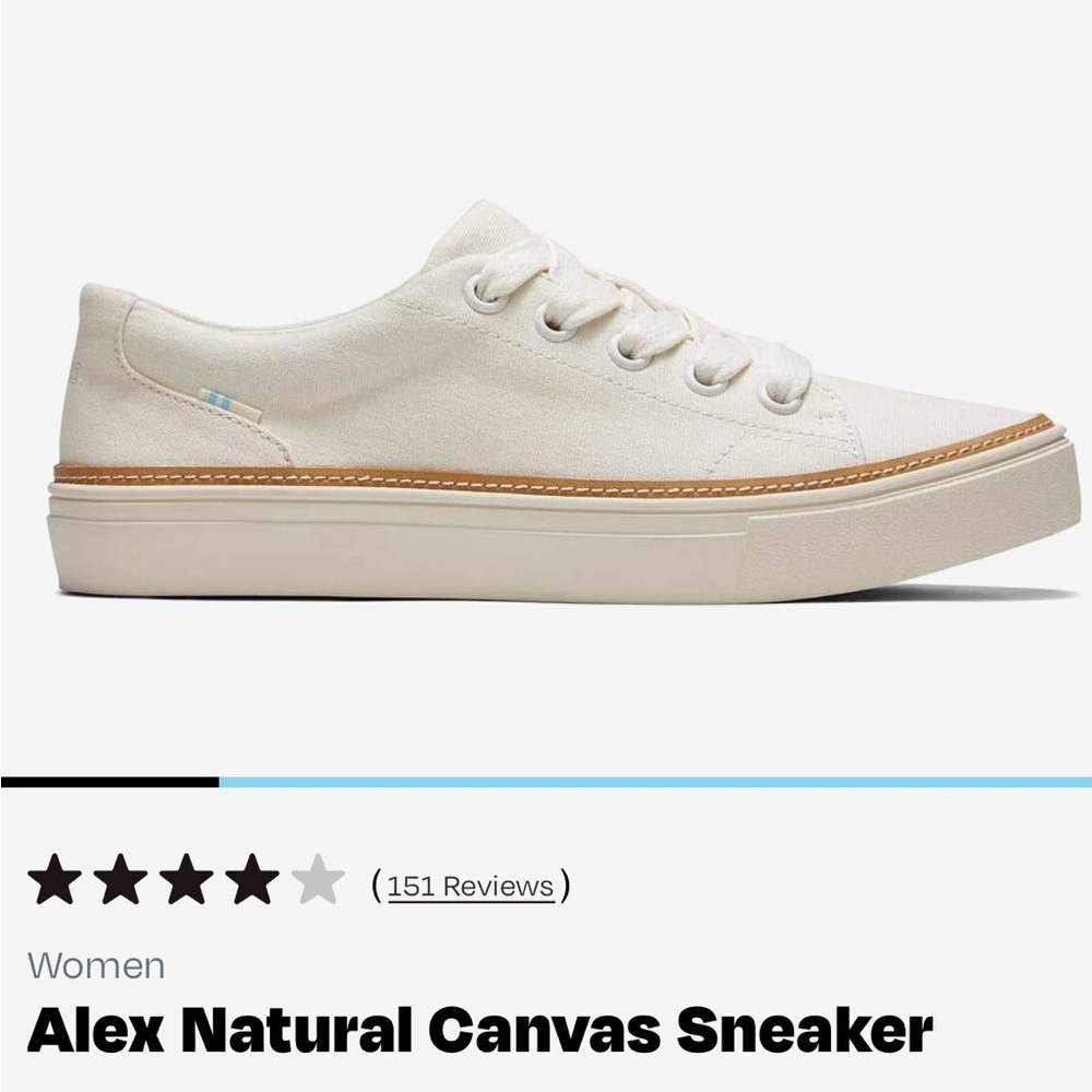 TOMS Alex canvas sneaker with leather trim